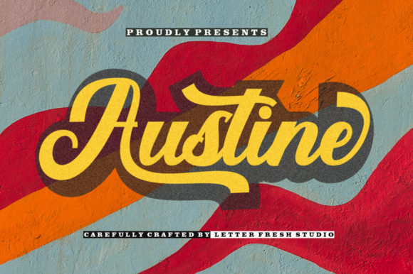 Austine Font Review: A Bold Retro Handwritten Typeface